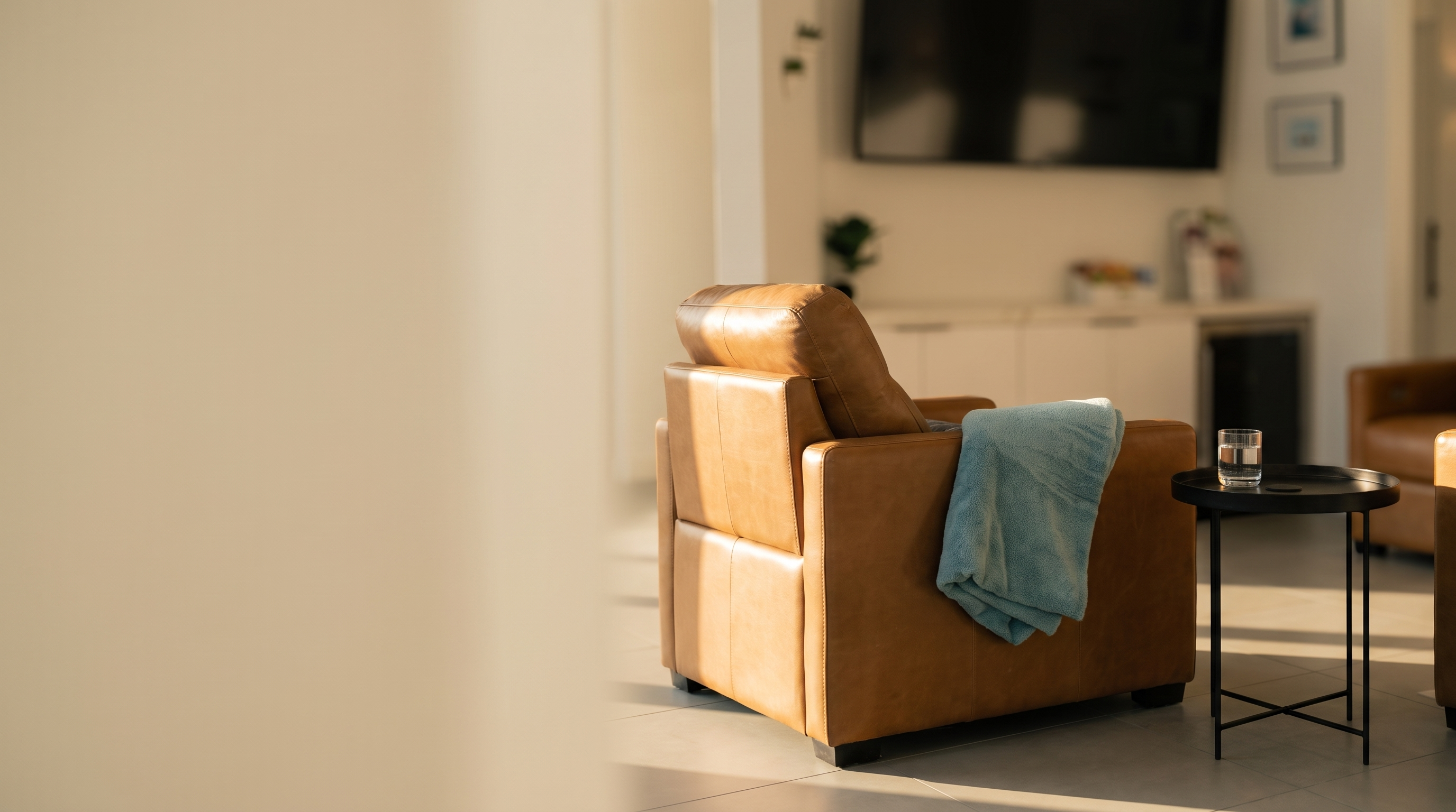 A patient resting in a recliner during a drip at the Sherman Oaks clinic